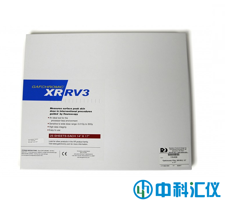 美國(guó)Ashland Gafchromic XR-RV3皮膚劑量QA免沖洗膠片